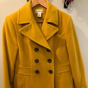 Yellow/Gold wool coat